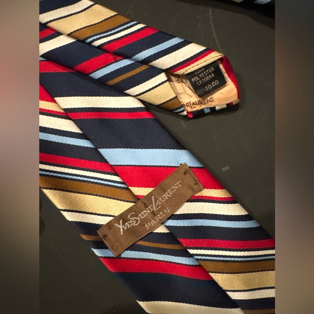 Yves Saint Laurent Multicolor Striped Tie